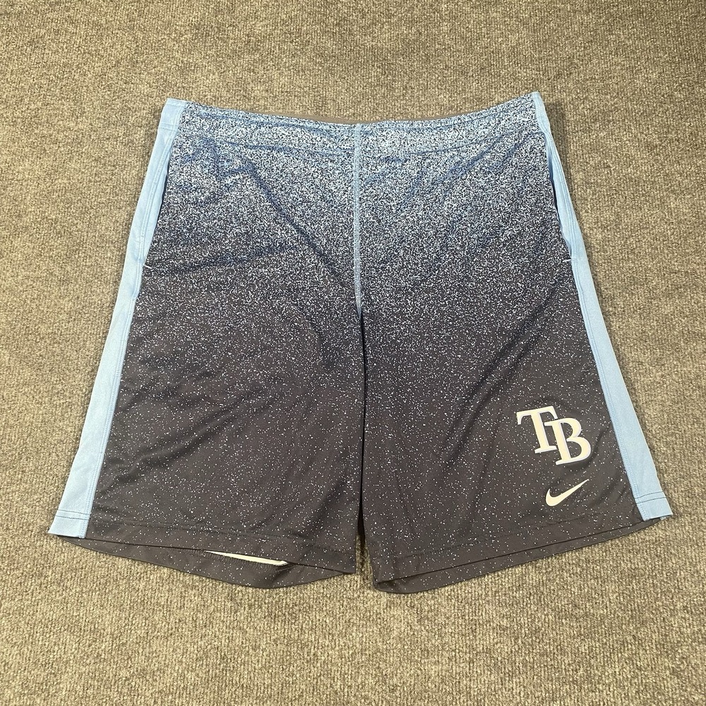 Tampa Bay Rays Nike Training Practice Shorts Mens Size Medium Drawstring Waist